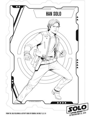 free printable star wars coloring pages  hansolo