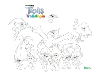 Printables for Kids: Free TROLLS Coloring Page