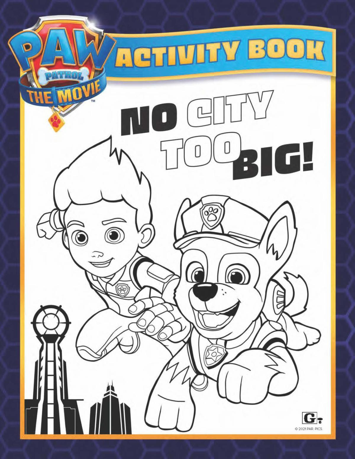 coloring pages paw patrol the movie